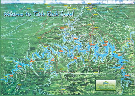 Table Rock Lake Fishing Map - Zaria Kathrine