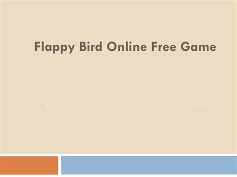 Flappy bird online free game by Ronald Stevens - Issuu