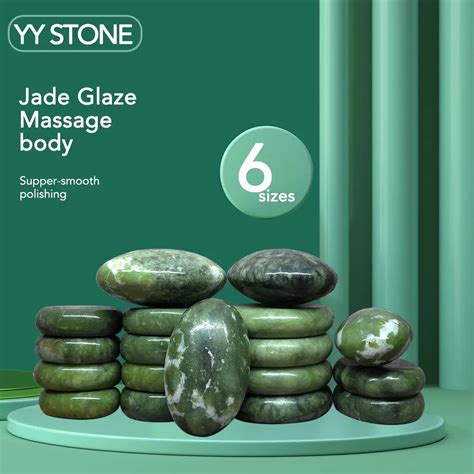 Tontin Jade glaze hot stone massage Set massager back massageador Health Care stones for massage ...