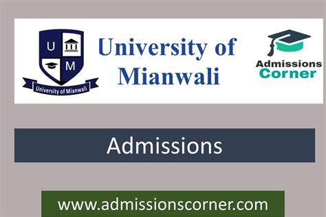 University of Mianwali BS Admissions Fall 2022