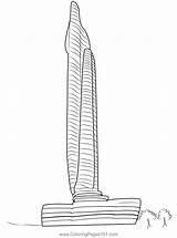 Skyscraper Coloring Page For Kids  Free Skyscrapers Printable sketch template