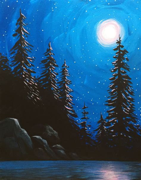 Moonlit night - Paint Fun Studio