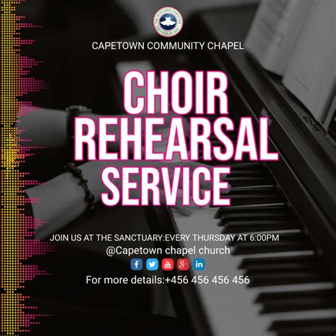 choir rehearsal service flyer template | PosterMyWall