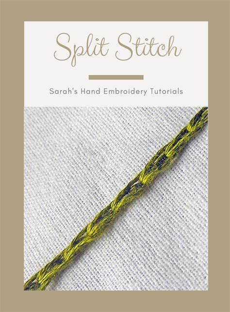 How to do the Split Stitch - Sarah's Hand Embroidery Tutorials