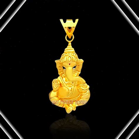 Ganpati Pendant in 18KT Pure Gold buy now | India UK Canada