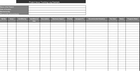 Project Management Tools - Free Issue Tracking Template for Excel