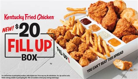 KFC Unveils New $20 Fill Up Box Deal - The Fast Food Post