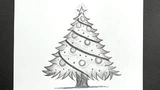 Christmas Tree Pencil Drawings