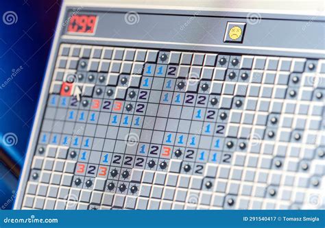 Microsoft Windows XP Classic Minesweeper Game Opened on an Old Retro ...