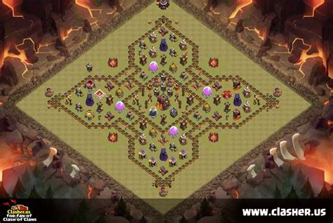 Town Hall 10 - HYBRID Base Map #26 - Clash of Clans | Clasher.us