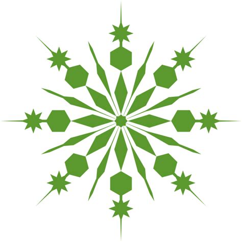 Green Snowflake Clip Art at Clker.com - vector clip art online, royalty ...