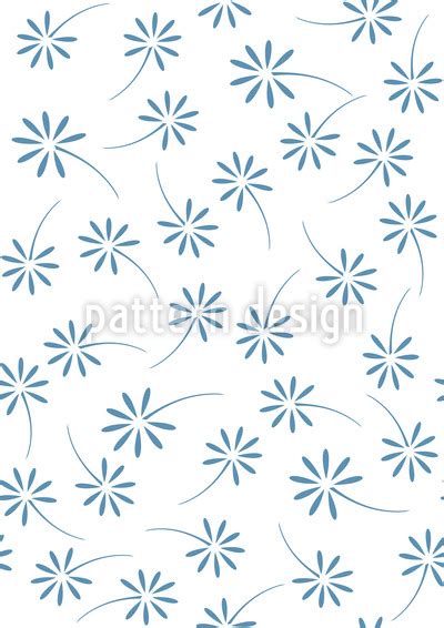 Scattered Flowers Seamless Vector Pattern Design