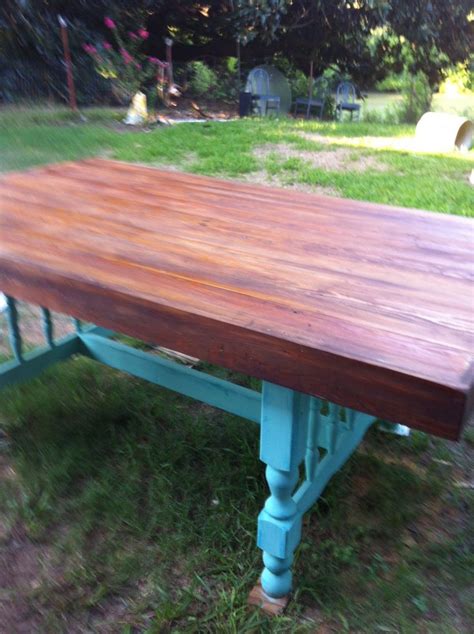 John made farm house table. | Rustic dining, Farmhouse table, Rustic dining table