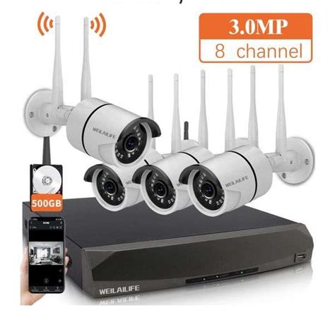 Wireless Security Camera System, WEILAILIFE Surveillance Cameras System ...