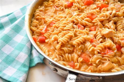 One Skillet Chicken Macaroni and Cheese With A Gluten Free Option | Serena Bakes Simply From Scratch