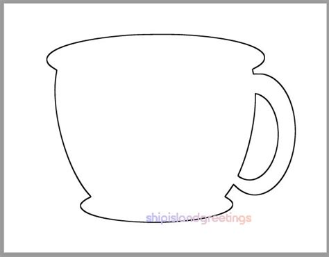 8.5 Inch Tea Cup Template-printable Tea Cup-coffee Cup Template-tea ...