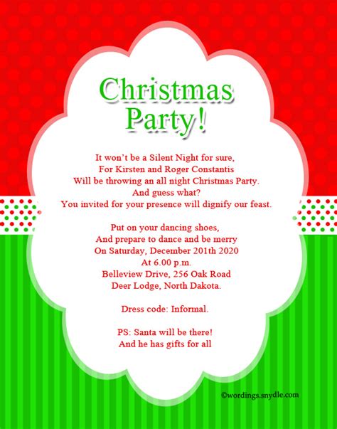 Christmas Dinner Invitation Wording Ideas 2023 New Ultimate Popular ...