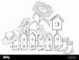 Coloring Page For Kids Features A Hand Drawn Garden Theme With  sketch template