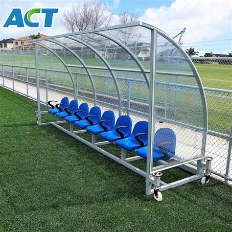 Outdoor Aluminum Made Portable Soccer Substitute Bench Seat, Team ...