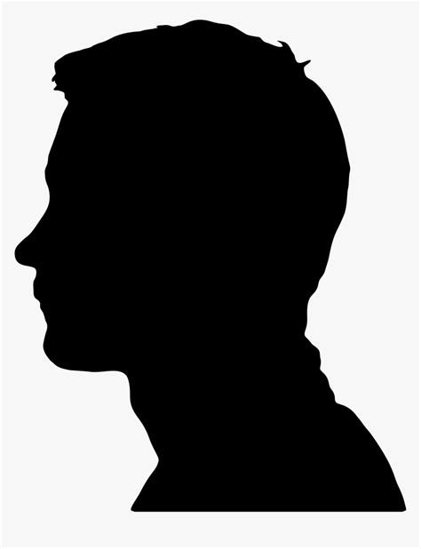 Silhouette Male Clip Art - Male Head Profile Silhouette, HD Png Download - kindpng