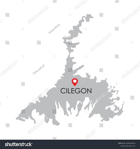 Map Cilegon City Banten Province Indonesia Stock Vector (Royalty Free ...