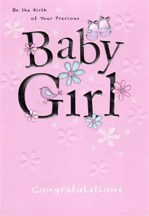 Precious Baby Girl New Baby Greeting Card | Cards | Love Kates