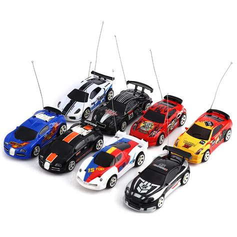 Multicolor Coke Can Mini Speed Sport Car RC Radio Remote Control Vehicle Micro Racing Car Toy ...