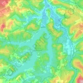 White Township topographic map, elevation, terrain