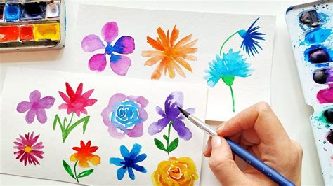 Super Easy Watercolor Flowers Ideas - Loose Floral Painting For ...