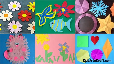 Paper Cutting Shapes Crafts - Kids Art & Craft