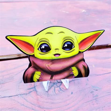 GROGU BABY YODA The Mandalorian 3D Lenticular Motion Car Sticker Decal ...