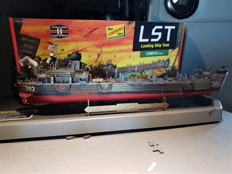 L.S.T. (Landing Ship Tank) -- Plastic Model Military Ship Kit -- 1/245 Scale -- #hl213-12 ...