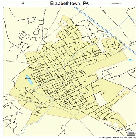 Elizabethtown Pennsylvania Street Map 4223016