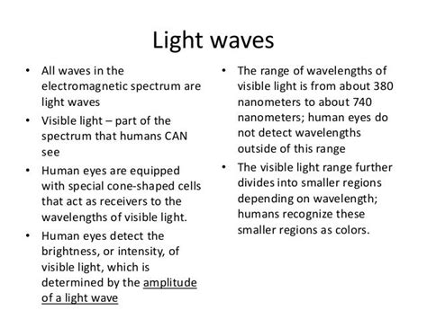 Properties of Visible Light