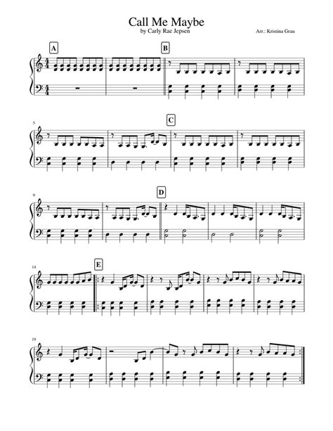 Call Me Maybe Sheet music for Piano (Solo) | Musescore.com