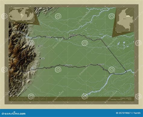 Arauca, Colombia. Wiki. Labelled Points of Cities Stock Illustration ...