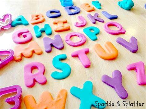 Sparkle and Splatter: Learning Letters With Play Dough