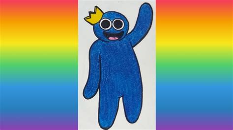 How to draw Rainbow Friends || Drawing blue from Rainbow Friends|| Draw Roblox Rainbow Friends ...