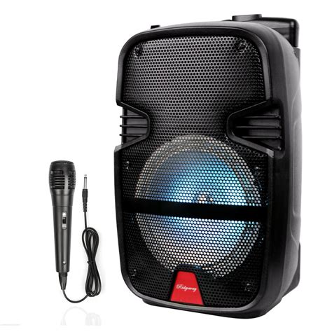 8" Portable BT Bluetooth Speaker Subwoofer Heavy Bass Sound System Party With Microphone and ...