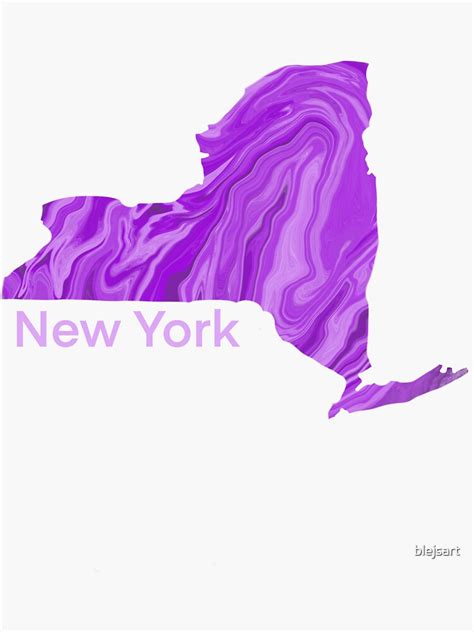 "New York State Marbled Outline" Sticker for Sale by blejsart | Redbubble