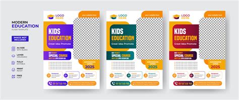 School Flyer Template Vector Art, Icons, and Graphics for Free Download