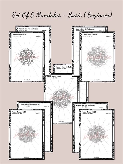 Set of 16 Mandalas for OUTLINE Tracing Coloring Pdf. - Etsy