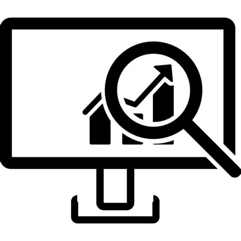 Data analysis interface symbol of a monitor with a bars graphic with a ...