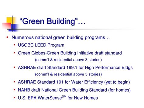 PPT - Green Building Standards & Initiatives PowerPoint Presentation ...