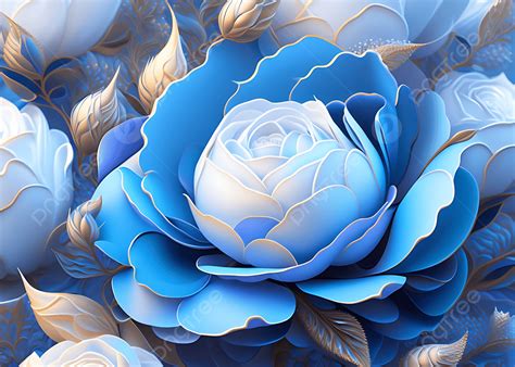 Blue Roses Flowers Floral Ai Artwork Background, Blue Roses Flowers, Floral Ai Artwork, Blue ...