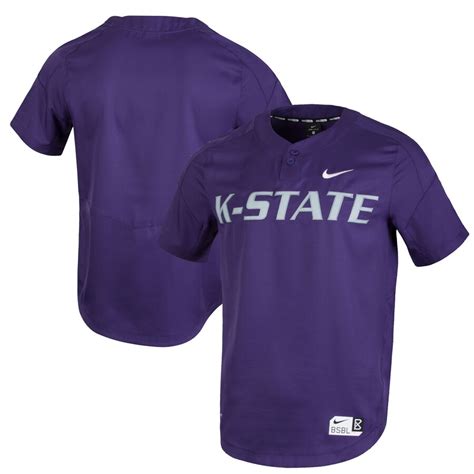 Nike Kansas State Wildcats Purple Two-Button Vapor Performance Baseball ...