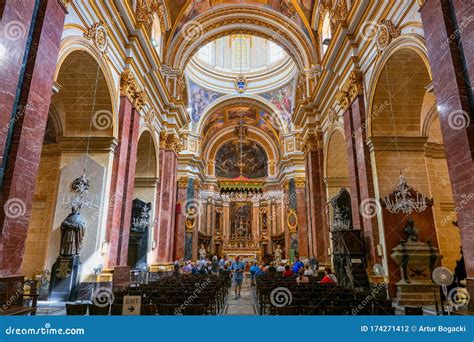 Cathedral of Saint Paul Interior in Mdina, Malta Editorial Photography - Image of indoor, city ...