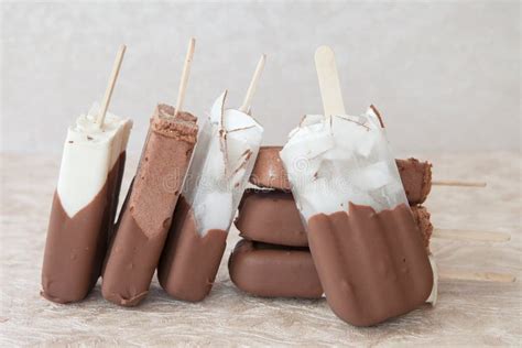 Ice cream popsicles stock photo. Image of vanilla, summer - 120046012