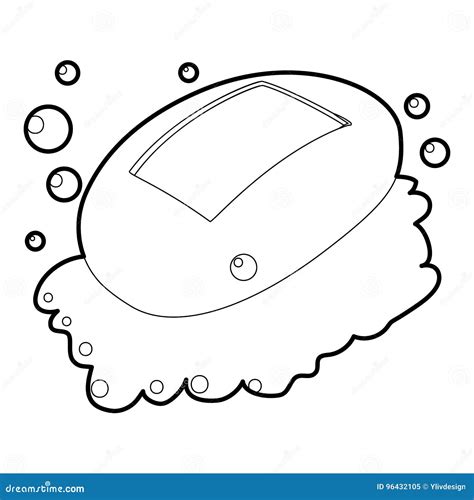 Soap icon outline stock vector. Illustration of drop - 96432105