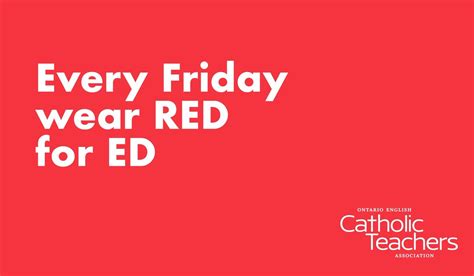 Wear Red For Ed – Fridays – Dufferin-Peel (OECTA) Elementary